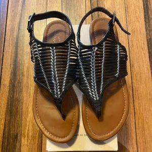 black MIA sandals